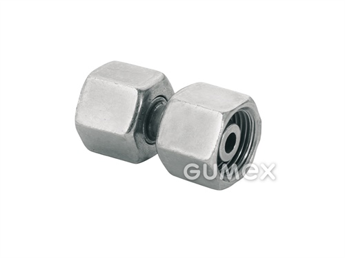 Hochdruck-Verschraubung, 2x Überwurfmutter mit Innengewinde M16x1,5, schwere Reihe, Stahl, 